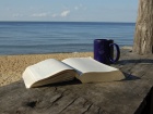 Reading a good book in a stunning beach...priceless 