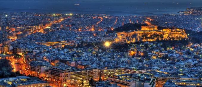 Down town Athens…by night