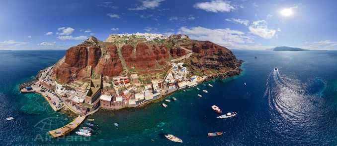 Birds-eye-view of Santorini...simply sensational